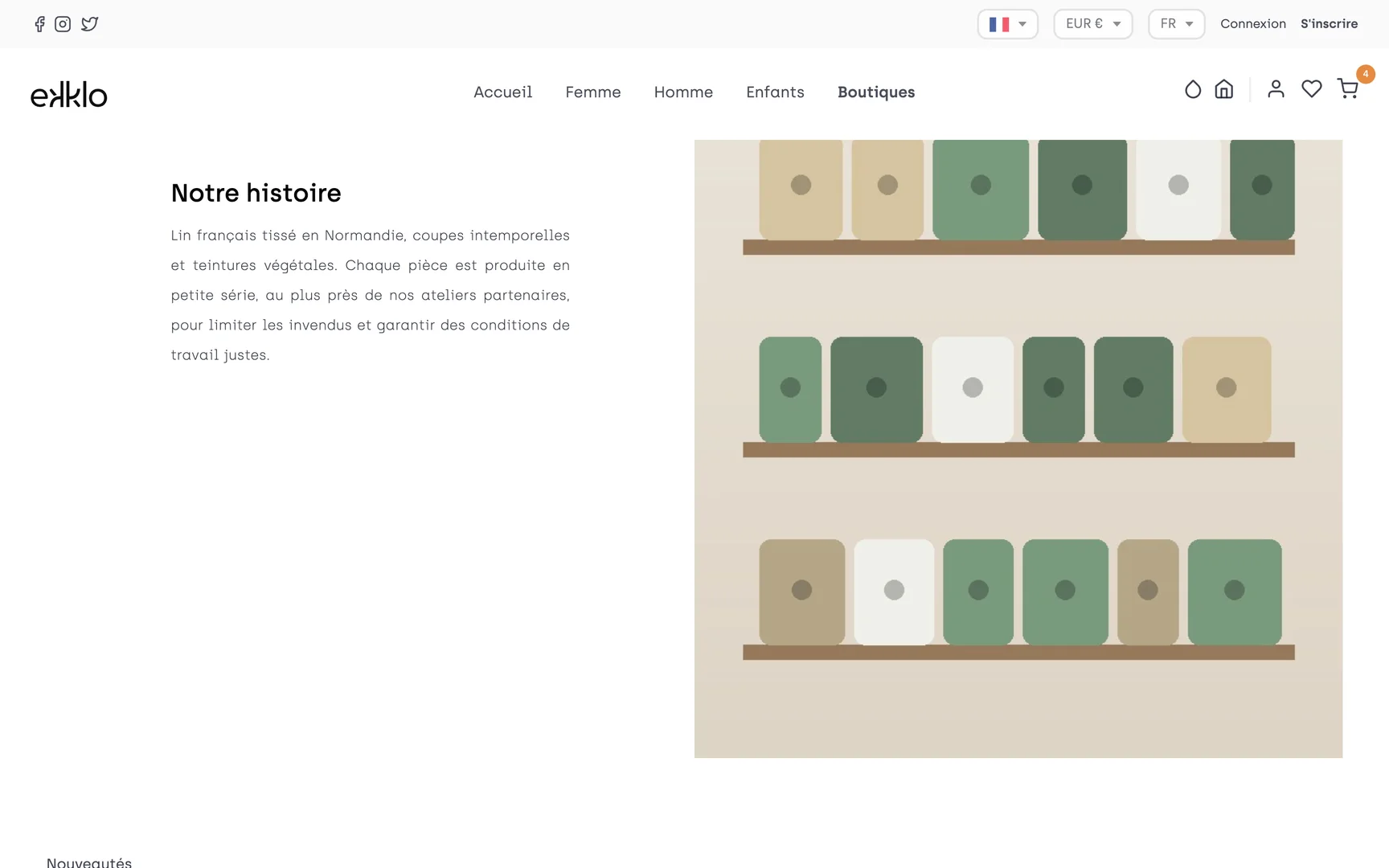 La vitrine d'une marque