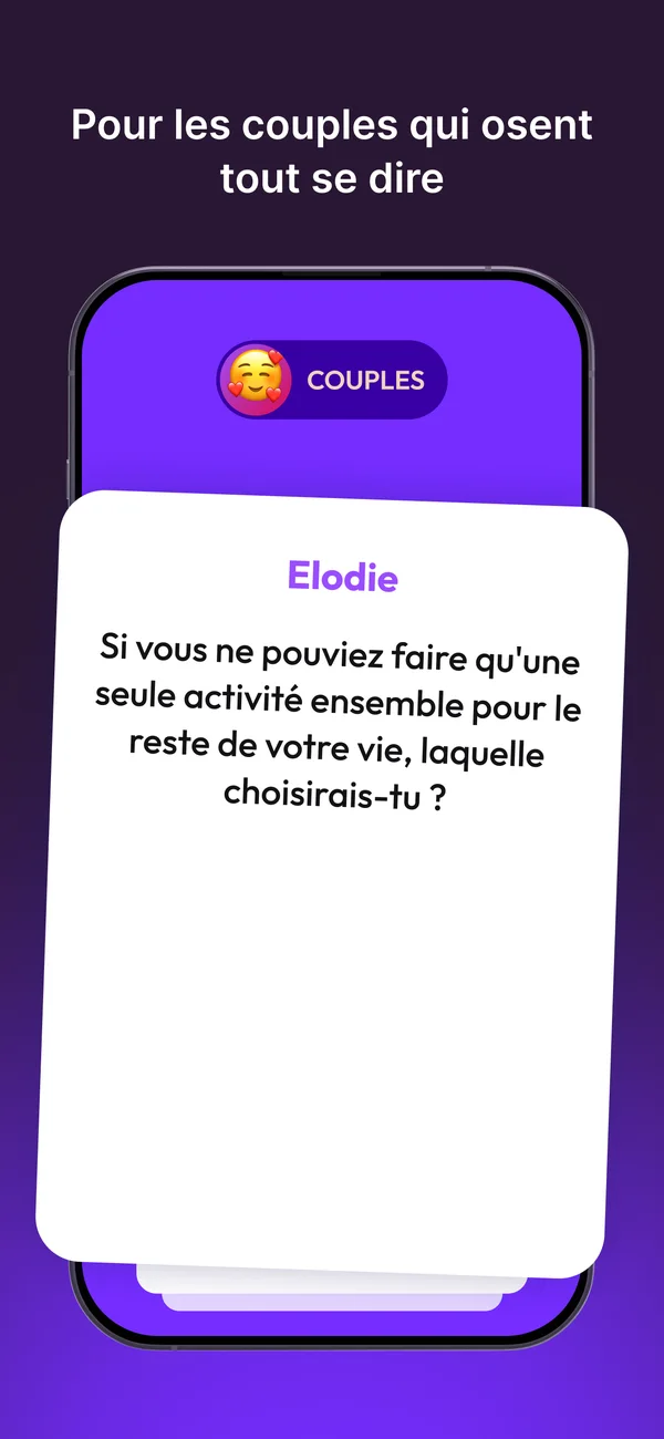 Une question de la catégorie Couples