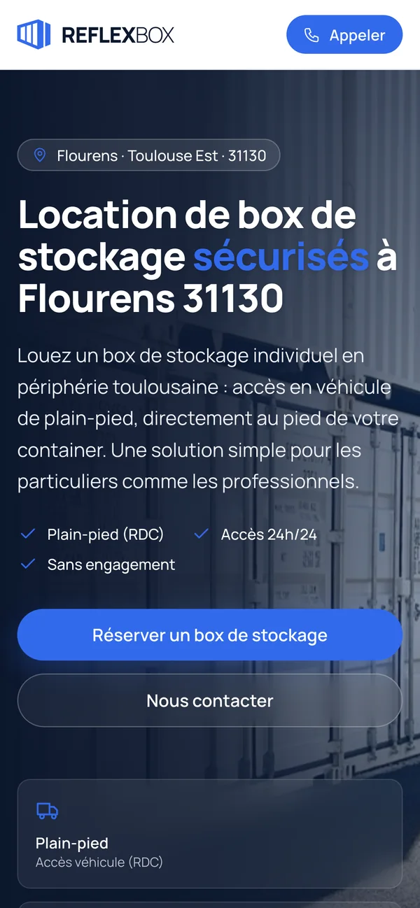Le site Reflex Box sur mobile