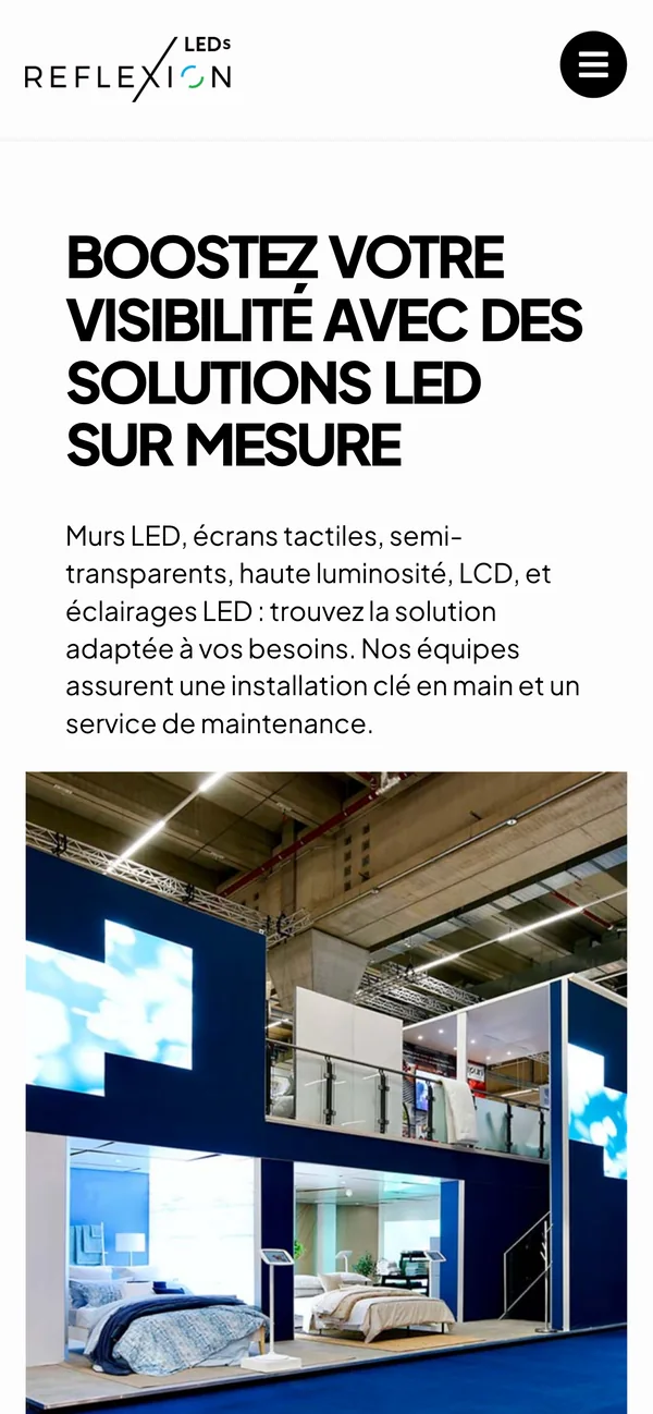 Le site Reflexion LEDs sur mobile